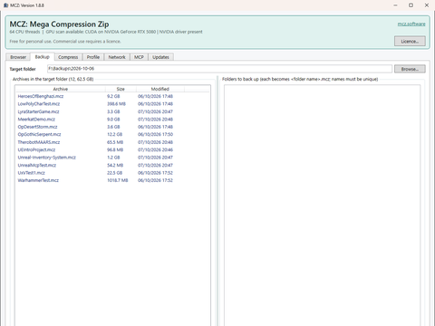 The desktop app · MCZ (Mega Compression Zip): GPU-accelerated lossless ...